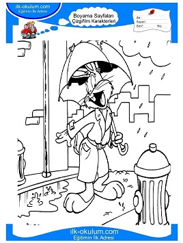 Çocuklar İçin Bugs Bunny Boyama Sayfaları 
